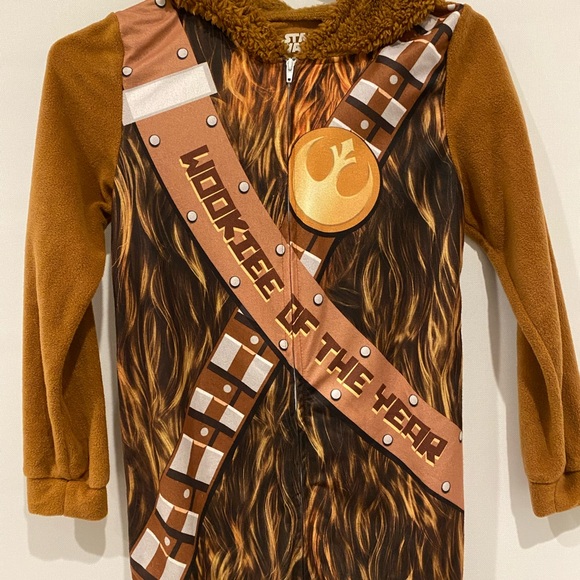 Chewbacca Star Wars Kids Wookie of the Year Hooded Costume Pajama Sleeper - Picture 3 of 6